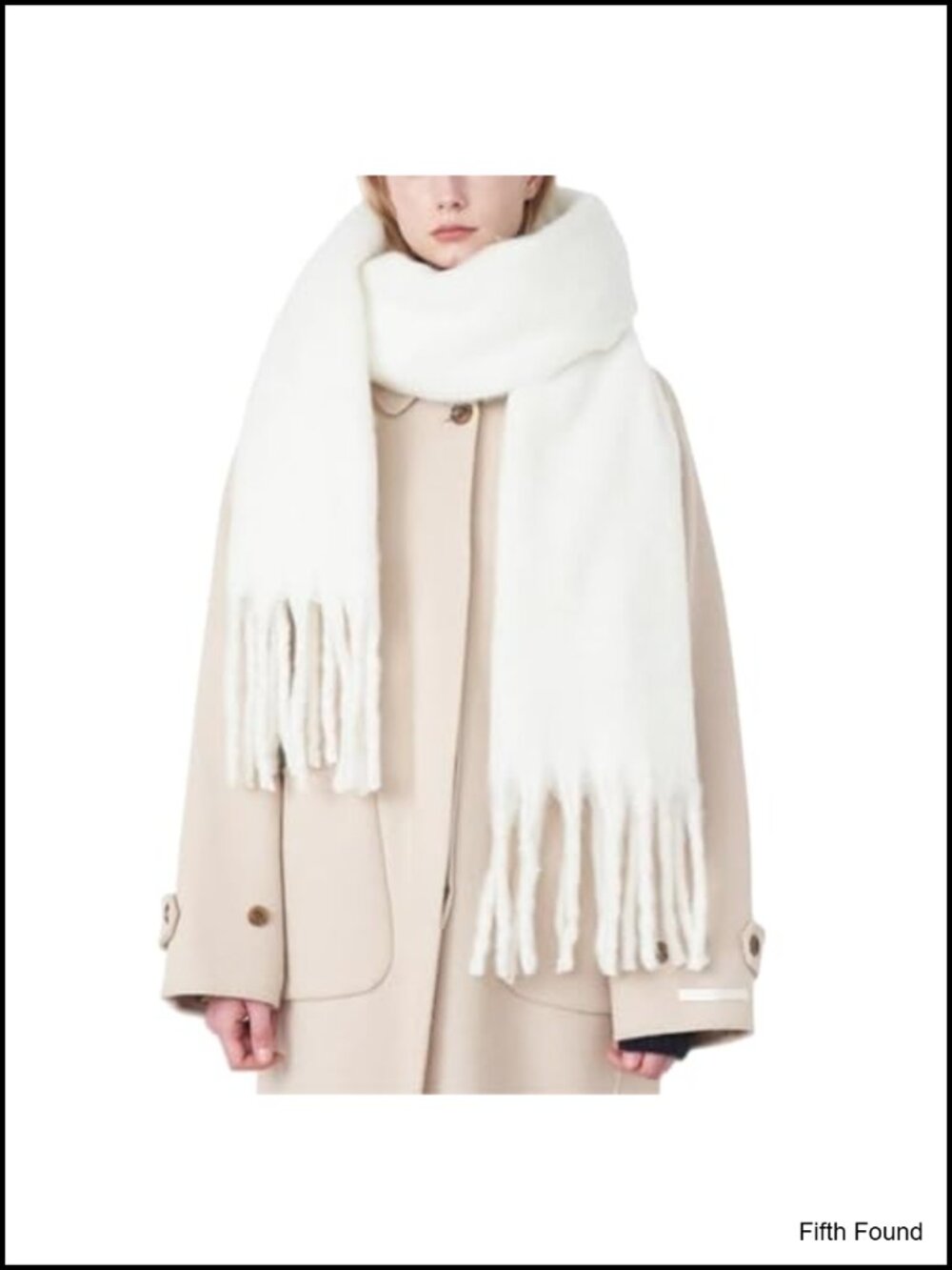 Oversized Chunky Scarf Women Thick Warm Tassel Winter Shawl Wrap
